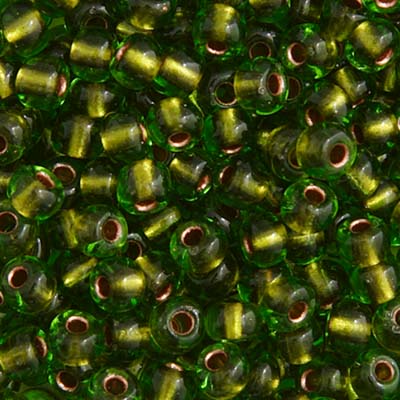 Czech Seedbead Approx 22g Vial 6/0 - Green Shades