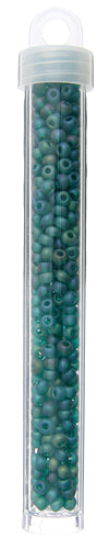 Czech Seedbead Approx 22g Vial 6/0 - Green Shades