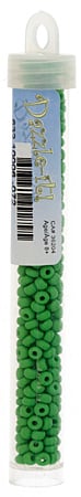 Czech Seedbead Approx 22g Vial 6/0 - Green Shades
