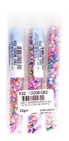Czech Seedbead Approx 22g Vial 6/0 - Multi Shades