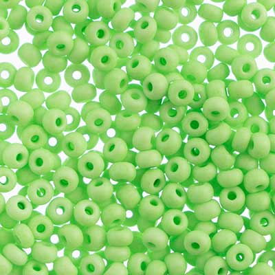 Czech Seedbead Approx 22g Vial 6/0 - Green Shades