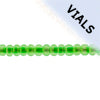 Czech Seedbead Approx 22g Vial 6/0 - Green Shades