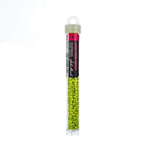 Czech Seedbead Approx 22g Vial 6/0 - Green Shades