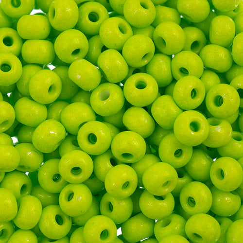 Czech Seedbead Approx 22g Vial 6/0 - Green Shades