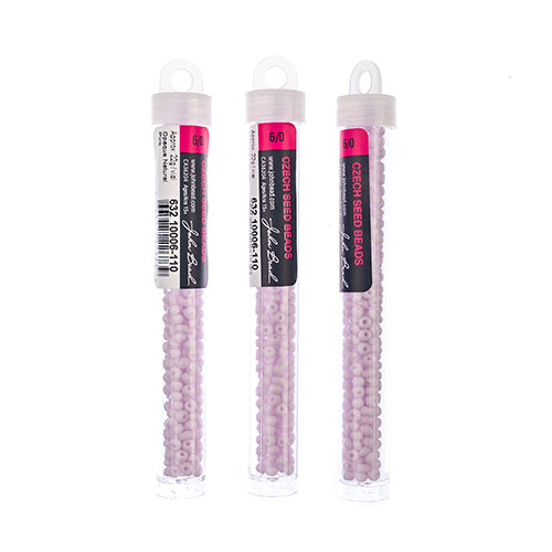 Czech Seedbead Approx 22g Vial 6/0 - Pink Shades