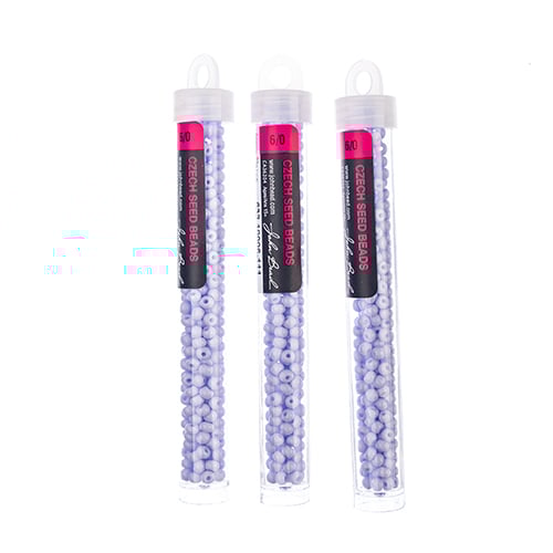 Czech Seedbead Approx 22g Vial 6/0 - Purple Shades