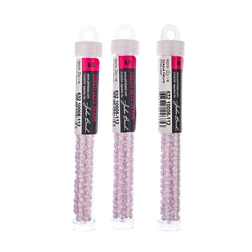 Czech Seedbead Approx 22g Vial 6/0 - Pink Shades