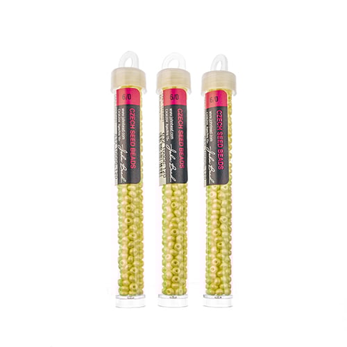 Czech Seedbead Approx 22g Vial 6/0 - Yellow/Orange Shades