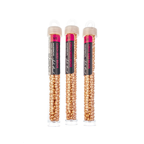 Czech Seedbead Approx 22g Vial 6/0 - Yellow/Orange Shades