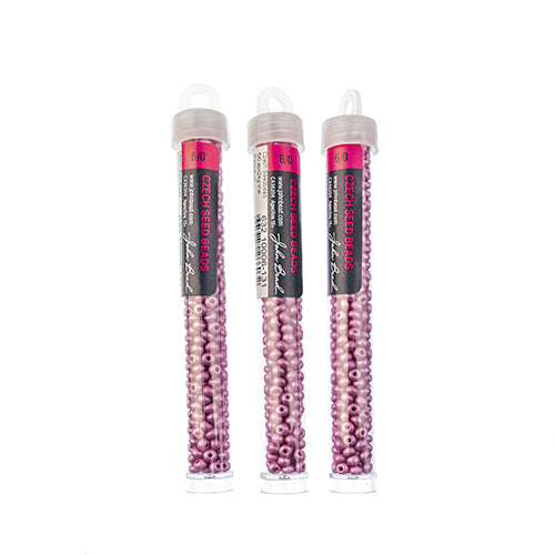 Czech Seedbead Approx 22g Vial 6/0 - Purple Shades