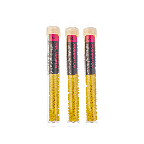 Czech Seedbead Approx 22g Vial 6/0 - Yellow/Orange Shades