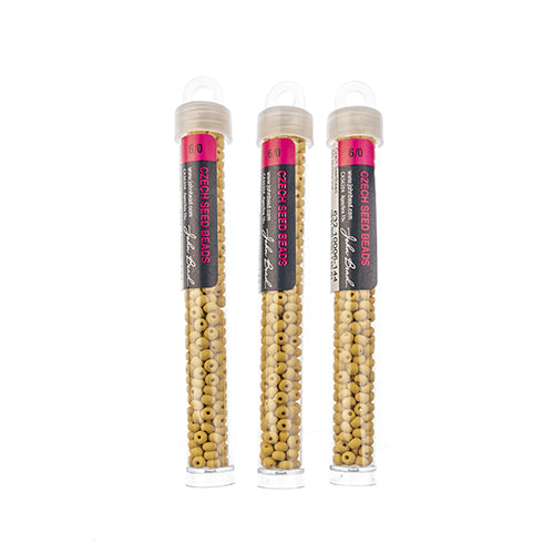 Czech Seedbead Approx 22g Vial 6/0 - Yellow/Orange Shades