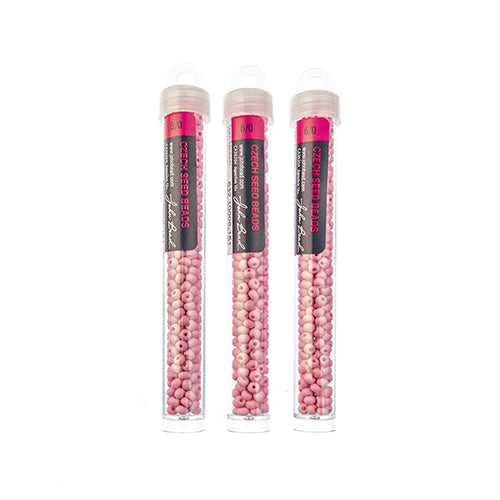 Czech Seedbead Approx 22g Vial 6/0 - Pink Shades