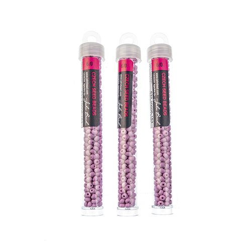 Czech Seedbead Approx 22g Vial 6/0 - Purple Shades