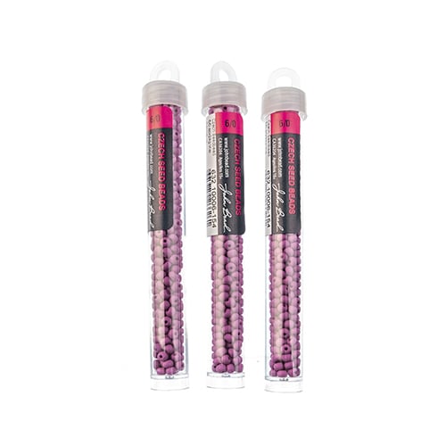 Czech Seedbead Approx 22g Vial 6/0 - Purple Shades