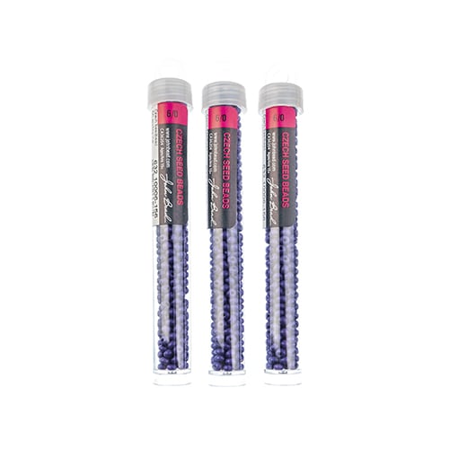 Czech Seedbead Approx 22g Vial 6/0 - Purple Shades
