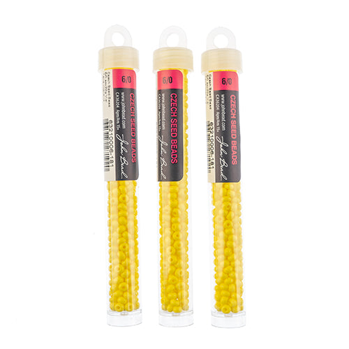 Czech Seedbead Approx 22g Vial 6/0 - Yellow/Orange Shades