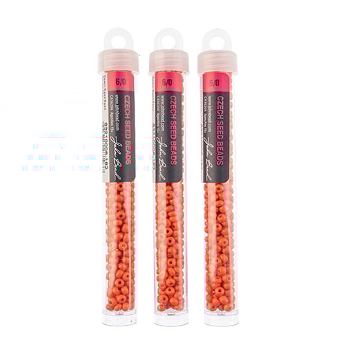 Czech Seedbead Approx 22g Vial 6/0 - Yellow/Orange Shades