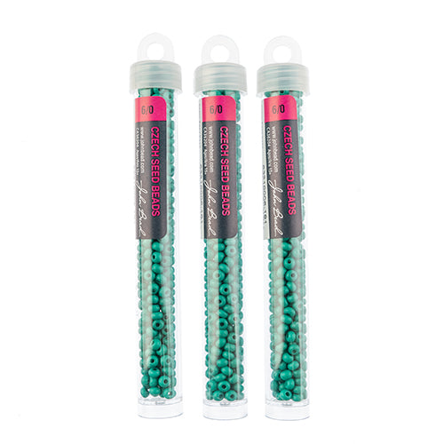 Czech Seedbead Approx 22g Vial 6/0 - Green Shades