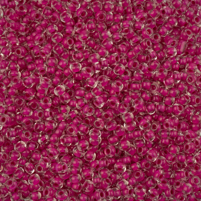 Czech Seed Beads 22 grams Vial 6/0 Crystal Color Lined Terra Intensive