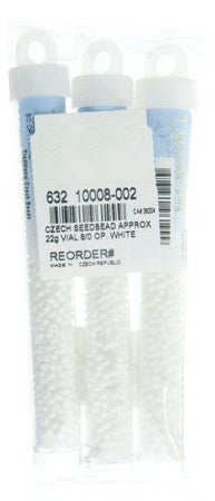 Czech Seedbead Approx 22g Vial 8/0 - White/Black/Multi Shades