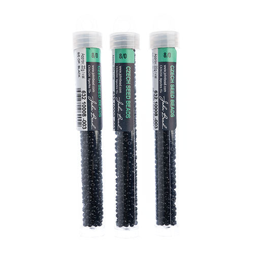 Czech Seedbead Approx 22g Vial 8/0 - White/Black/Multi Shades