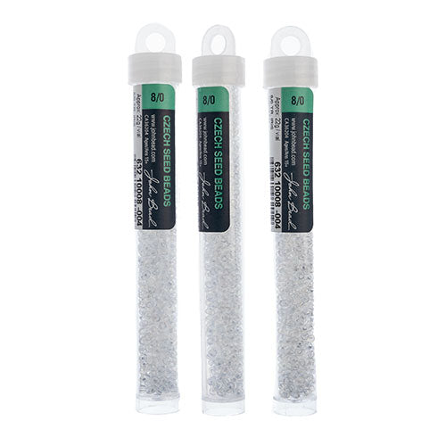 Czech Seedbead Approx 22g Vial 8/0 - White/Black/Multi Shades