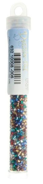 Czech Seedbead Approx 22g Vial 8/0 - White/Black/Multi Shades