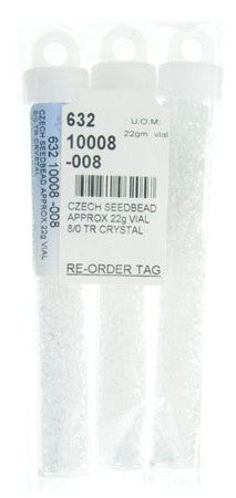 Czech Seedbead Approx 22g Vial 8/0 - White/Black/Multi Shades