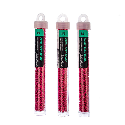 Czech Seedbead Approx 22g Vial 8/0 - Pink Shades