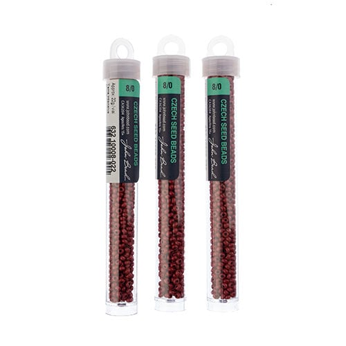 Czech Seedbead Approx 22g Vial 8/0 - Brown Shades