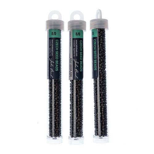 Czech Seedbead Approx 22g Vial 8/0 - White/Black/Multi Shades