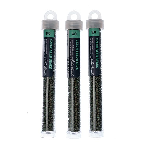 Czech Seedbead Approx 22g Vial 8/0 - Blue Shades