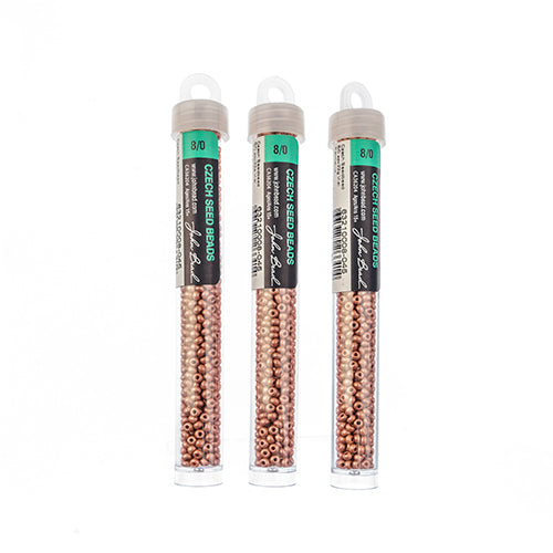 Czech Seedbead Approx 22g Vial 8/0 - Brown Shades