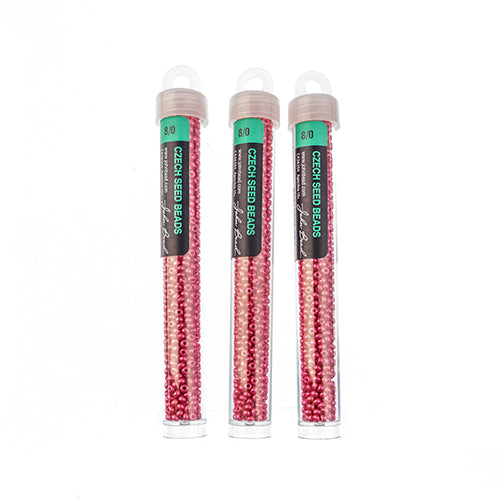 Czech Seedbead Approx 22g Vial 8/0 - Purple Shades