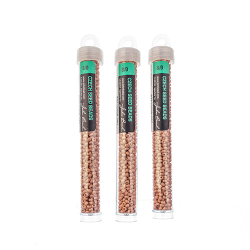 Czech Seedbead Approx 22g Vial 8/0 - Brown Shades