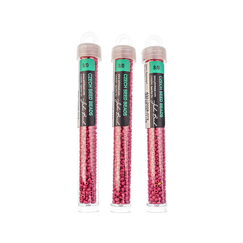 Czech Seedbead Approx 22g Vial 8/0 - Purple Shades