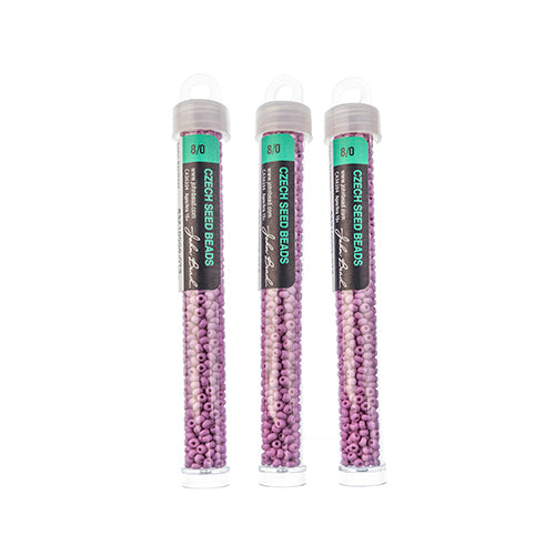 Czech Seedbead Approx 22g Vial 8/0 - Purple Shades