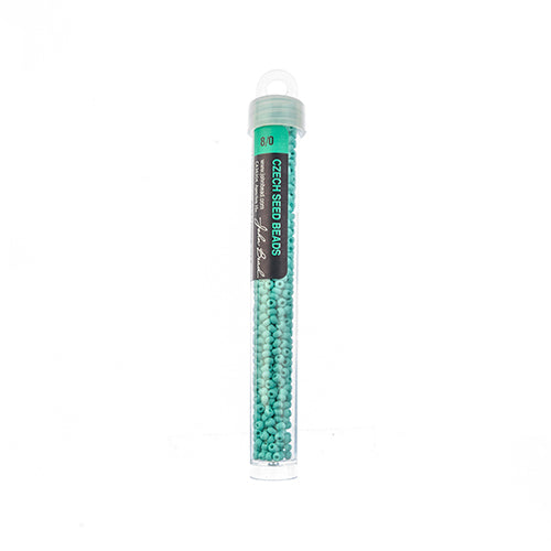 Czech Seedbead Approx 22g Vial 8/0 - Green Shades