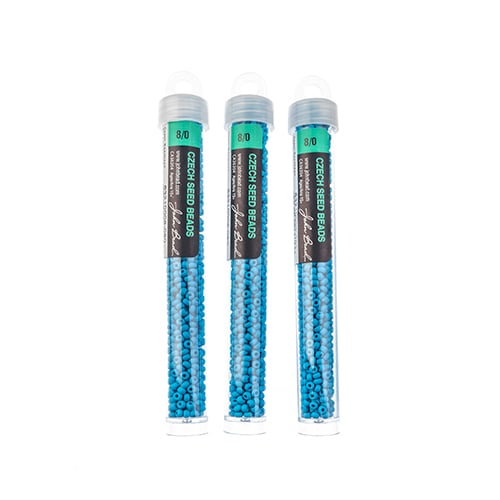 Czech Seedbead Approx 22g Vial 8/0 - Blue Shades