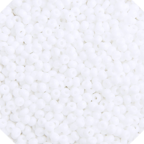 Czech Seed Bead Approx 22g Vial 10/0 - White/Black Shades