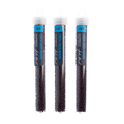 Czech Seed Bead Approx 22g Vial 10/0 - Brown Shades