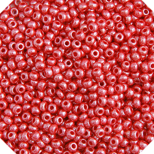 Czech Seed Bead Approx 22g Vial 10/0 - Red Shades
