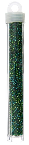 Czech Seed Bead Approx 22g Vial 10/0 - Green Shades