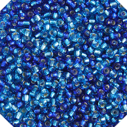 Czech Seed Bead Approx 22g Vial 10/0 - Blue Shades