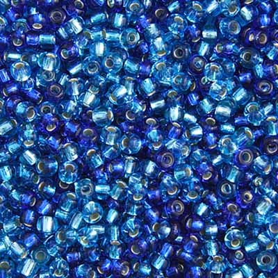 Czech Seed Bead Approx 22g Vial 10/0 - Blue Shades