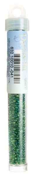 Czech Seed Bead Approx 22g Vial 10/0 - Green Shades