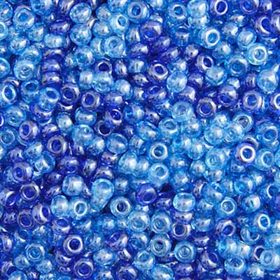Czech Seed Bead Approx 22g Vial 10/0 - Blue Shades