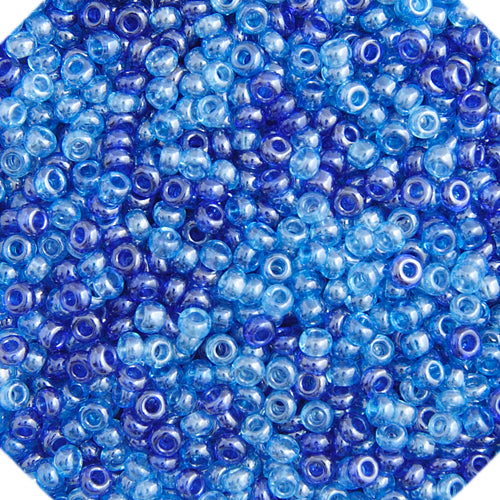 Czech Seed Bead Approx 22g Vial 10/0 - Blue Shades