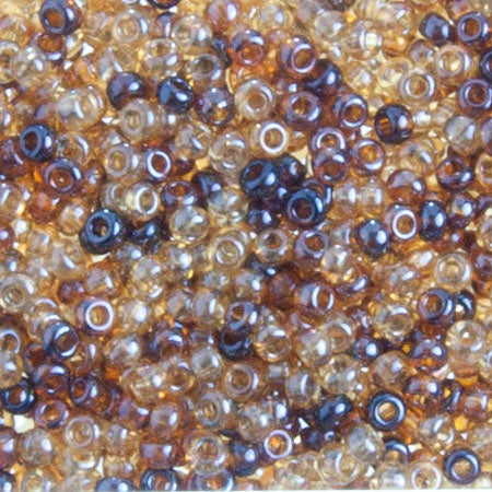 Czech Seed Bead Approx 22g Vial 10/0 - Brown Shades